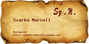 Szarka Marcell névjegykártya