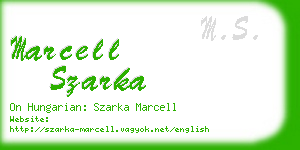 marcell szarka business card